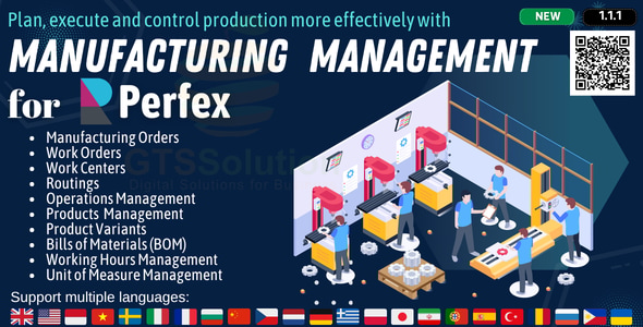 Manufacturing Management module for Perfex CRM Manufacturing Management module for Perfex CRM