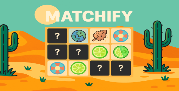 Matchify – HTML5 Memory Card Pairs Game Matchify – HTML5 Memory Card Pairs Game
