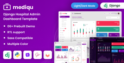 Mediqu - Django Hospital Admin Dashboard Bootstrap Template