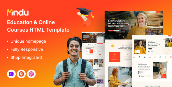 Mindu - College, School & Online Courses HTML Template Mindu - College, School & Online Courses HTML Template