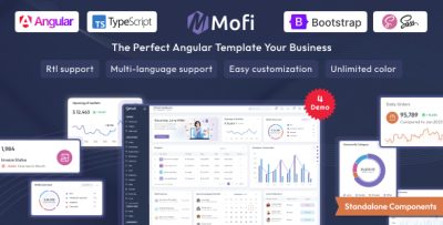 Mofi - Angular 21 Admin Dashboard Template