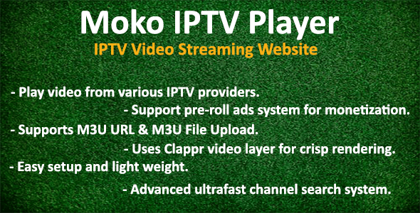 Moko IPTV Player - IPTV Video Streaming Website Moko IPTV Player - IPTV Video Streaming Website