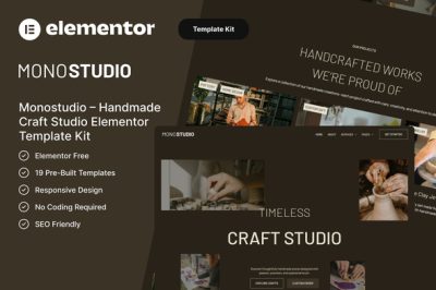 Monostudio - Handmade Craft Studio Elementor Template Kit