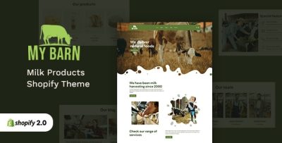 Mybarn - Organic Food, Milk Store Shopify Theme