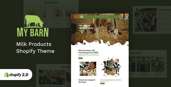 Mybarn - Organic Food, Milk Store Shopify Theme Mybarn - Organic Food, Milk Store Shopify Theme