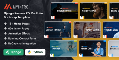MyIntro - Django Resume CV Portfolio Bootstrap Template