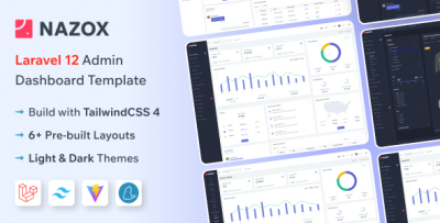 Nazox - Laravel & Tailwind Admin Dashboard Template