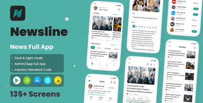 Newsline - News App - Reactnative App with Admin Panel Reactjs/Nodejs