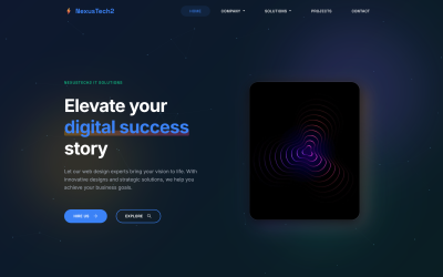 NexusTech2 - Enterprise IT Solutions & Cloud SaaS Landing Page Template