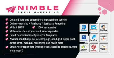Nimble Bulk Email Marketing Web Application For Business - Php Laravel Script