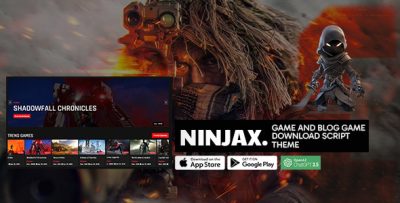 ninjax - Game and Blog / Game Download script Theme