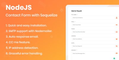 NodeJS Contact Form with Sequelize