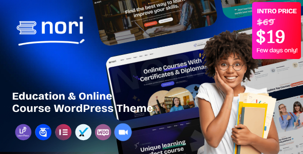 Nori - Online Courses & Education WordPress Theme Nori - Online Courses & Education WordPress Theme