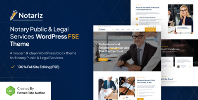Notariz - Notary Public & Legal Services Gutenverse FSE WordPress Block Theme