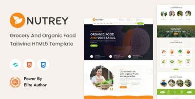 Nutrey - Grocery and Organic Food Tailwindcss HTML Template