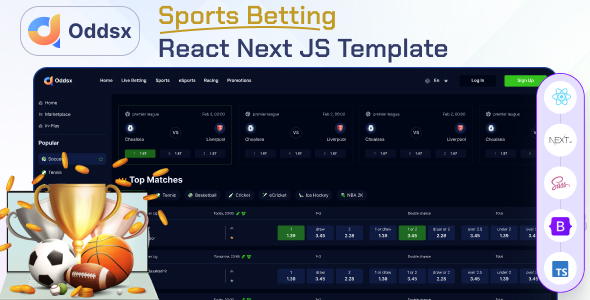Oddsx - Sports betting website React Next JS Template Oddsx - Sports betting website React Next JS Template