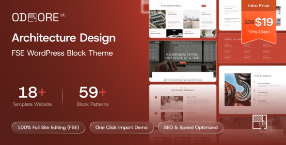 Odoore Studio – Architecture & Interior Design FSE WordPress Block Theme Odoore Studio – Architecture & Interior Design FSE WordPress Block Theme