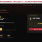 Online Casino Affiliate & Gambling Review HTML Template for Casino Bonuses & iGaming Sites