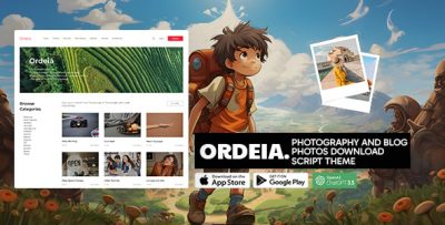 Ordeia - Photography and Blog / Photos Download script Theme