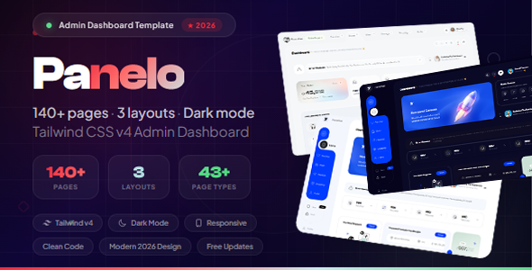 Panelo | TailwindCSS Complete Admin Dashboard Template Panelo | TailwindCSS Complete Admin Dashboard Template