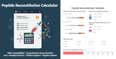Peptide Reconstitution Calculator - Accurate Dosage and Syringe Pull Tool