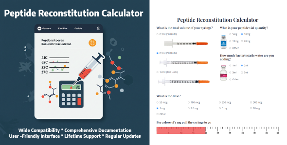 Peptide Reconstitution Calculator - Accurate Dosage and Syringe Pull Tool Peptide Reconstitution Calculator - Accurate Dosage and Syringe Pull Tool