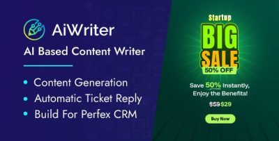 Perfex AiWriter - AI Content Generator And AI Ticket Reply Module