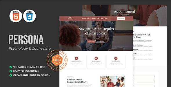 Persona - Psychology & Counseling HTML Template Persona - Psychology & Counseling HTML Template