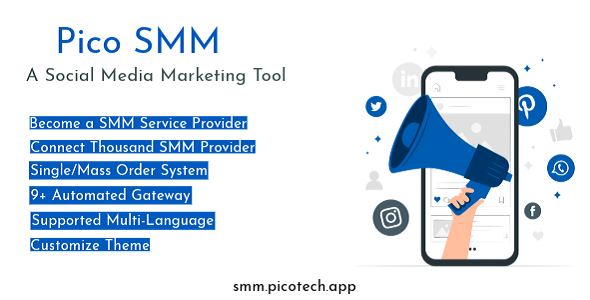 PicoSMM - Social Media Marketing Script Panel PicoSMM - Social Media Marketing Script Panel