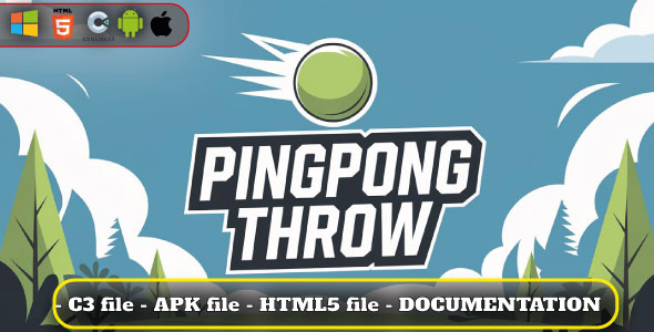 Pingpong Throw - Skill-based Arcade Game - HTML5, Construct 3 Pingpong Throw - Skill-based Arcade Game - HTML5, Construct 3