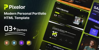 Pixelor - Modern Personal Portfolio HTML Template