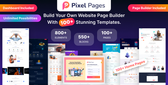PixelPages - SAAS Application Website Builder for HTML Template PixelPages - SAAS Application Website Builder for HTML Template