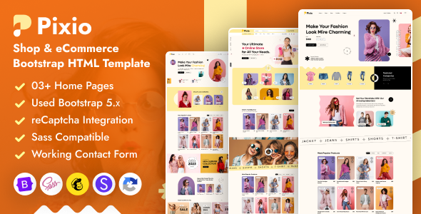 Pixio - Shop & eCommerce Bootstrap HTML Template Pixio - Shop & eCommerce Bootstrap HTML Template