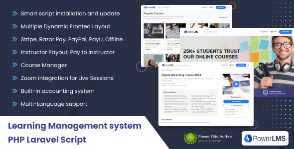 PowerLMS - PHP Laravel Learning Management System Script PowerLMS - PHP Laravel Learning Management System Script