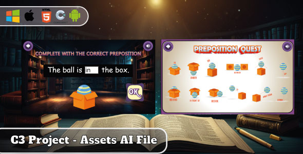 Preposition Quest Game- Educational Game - HTML5, Construct 3 Preposition Quest Game- Educational Game - HTML5, Construct 3