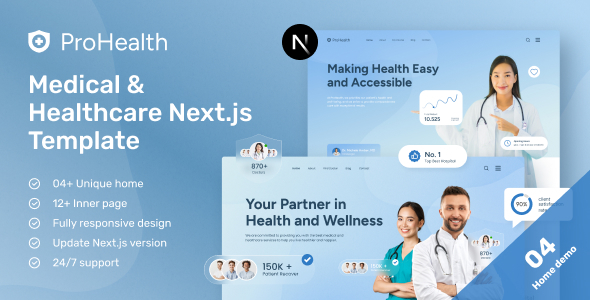 ProHealth - Medical and Healthcare NextJS Template ProHealth - Medical and Healthcare NextJS Template