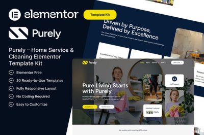 Purely - Home Service & Cleaning Elementor Template Kit