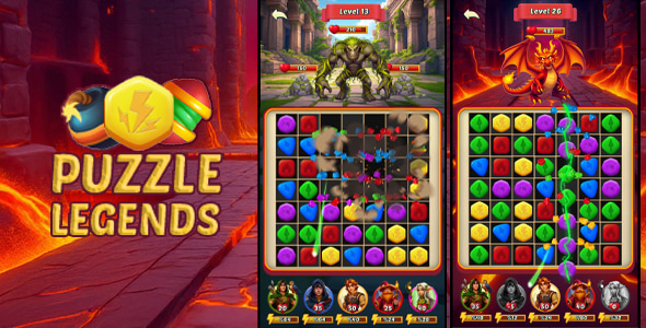Puzzle Legends - HTML Game - Construct 3 - C3P Puzzle Legends - HTML Game - Construct 3 - C3P