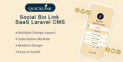 QuickBioLink - Bio Link for Creators, Influencers and Businesses - (SAAS)