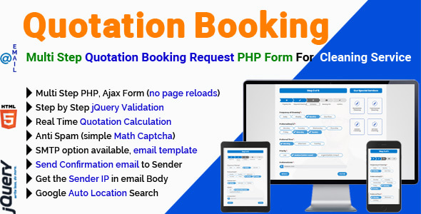 Quotation Booking - Multi Step Quotation Booking Request PHP Form For Cleaning Service Quotation Booking - Multi Step Quotation Booking Request PHP Form For Cleaning Service