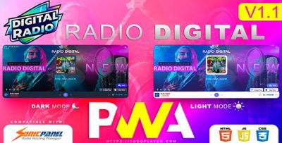 Radio Digital - Todo Player HTML5 ShoutCast, Icecast