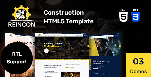 Reincon - Construction HTML5 Template Reincon - Construction HTML5 Template