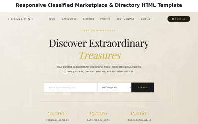 Responsive Classified Marketplace & Directory HTML Template