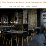 Restaurant & Fine Dining Table Reservation Tailwind css HTML Template