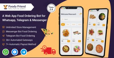 Restaurant Food Ordering Bot for WhatsApp, Telegram, Messenger (SAAS Based) - Foody Friend