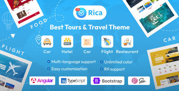 Rica - Travel & Tour Online Booking Angular 21 Template Rica - Travel & Tour Online Booking Angular 21 Template