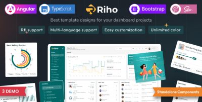 Riho - Angular 21 Admin Dashboard Template