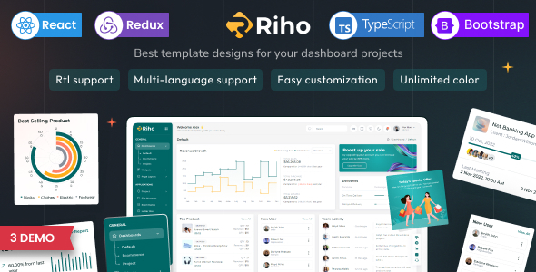 Riho - React JS Admin Dashboard Template Riho - React JS Admin Dashboard Template