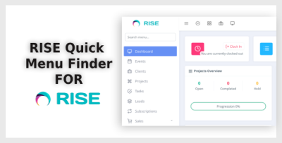 RISE Quick Menu Finder - Smart Sidebar Search for RISE CRM