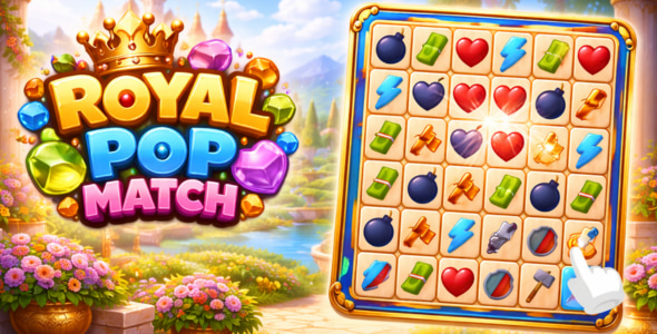 Royal Pop Match - HTML5 Tile-Matching Puzzle Royal Pop Match - HTML5 Tile-Matching Puzzle